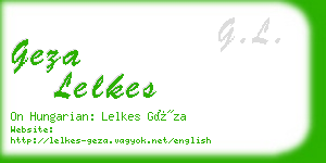 geza lelkes business card